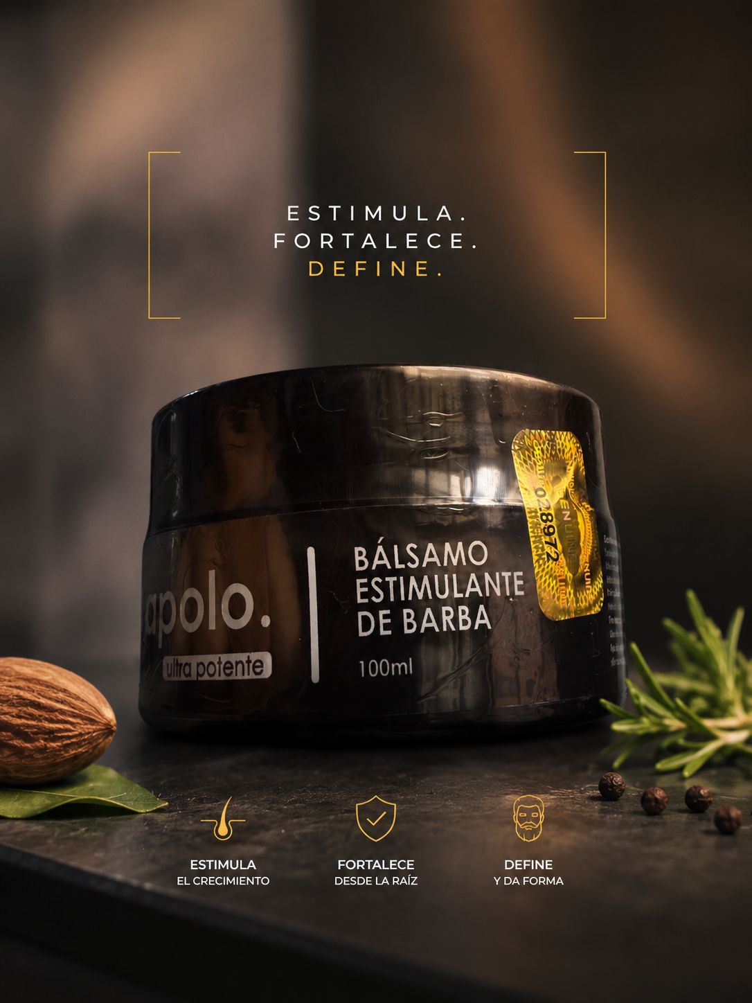 Estimulante De Barba Apolo Y Obsequio